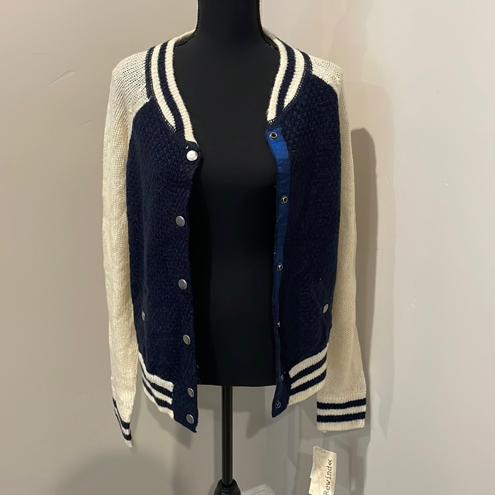 Waffle knit jacket